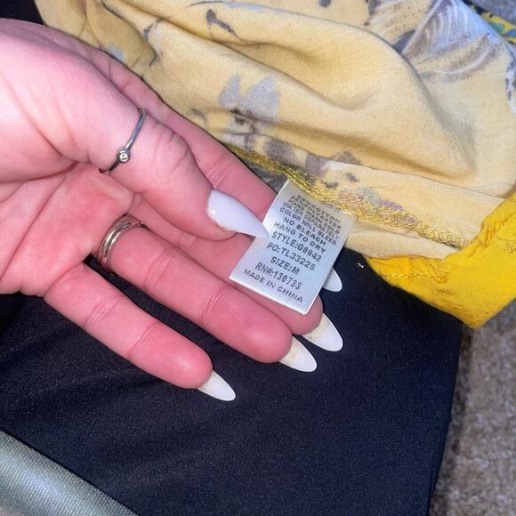 Umgee Sunny Yellow Floral On Off Shoulder Maxi Dress  Bottom Tier Ruffle Side MD - Picture 8 of 11